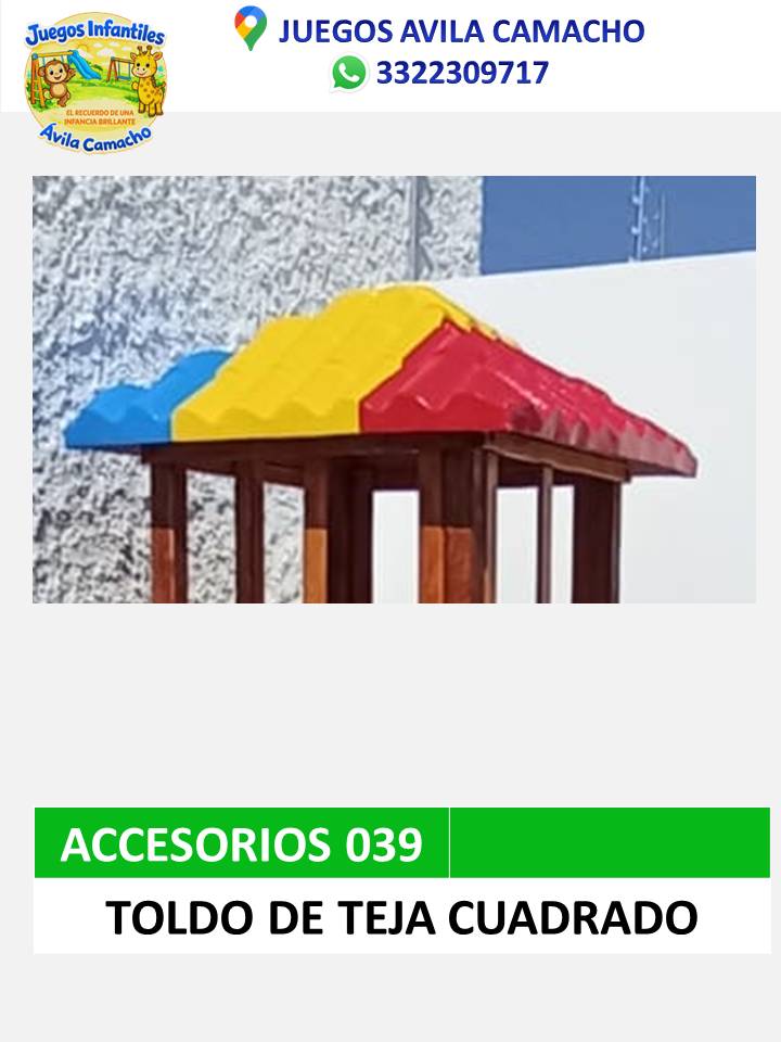 toldo cuadrado teja